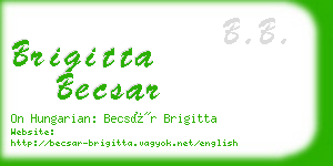 brigitta becsar business card